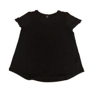 A New Approach (a.n.a) Women’s XL Solid Black Scoop Neck Short Sleeve T-Shirt